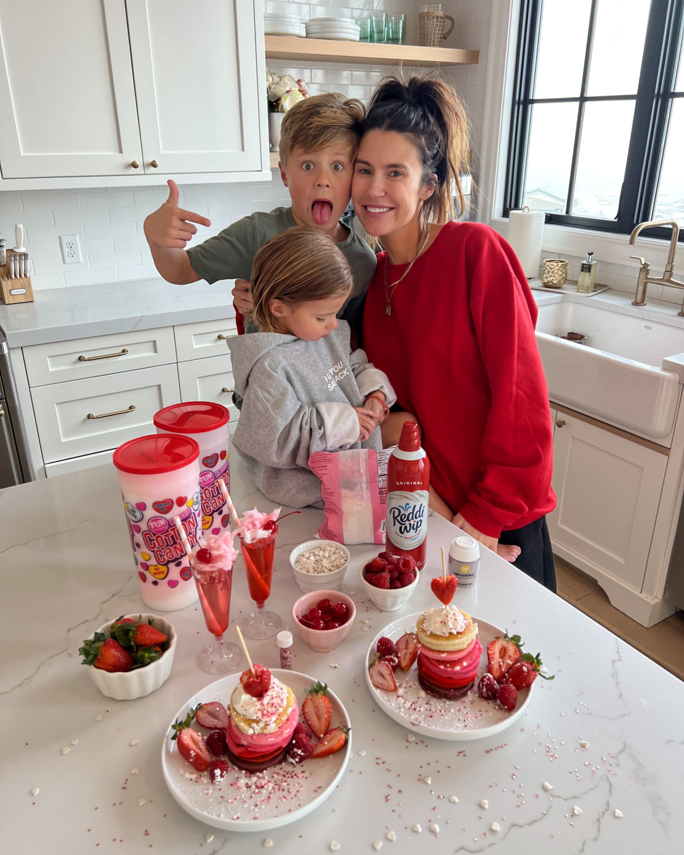 Ombre Valentine’s Mini Pancakes